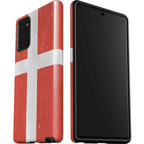Denmark Flag Distressed Galaxy Note20 5G Pro Case